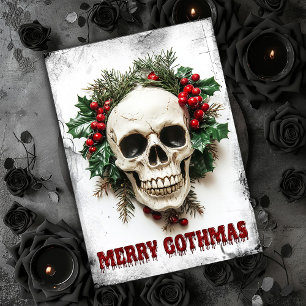Remerciements Carte de Noël Merry Gothmas