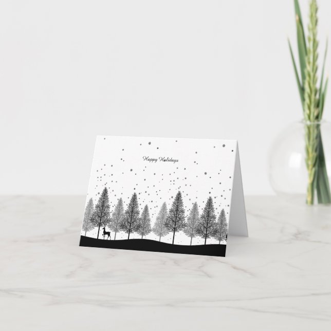 Remerciements Carte de Noël nuit silencieuse (Devant)