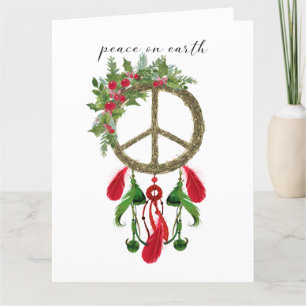 Remerciements Carte de Noël Peace on Earth Dream Catcher