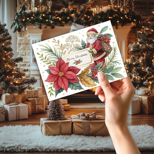 Remerciements Carte de Noël père Noël et Cadeaux (Créateur téléchargé)