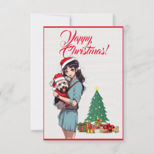 Remerciements Carte de Noël personnalisable mignonne Westie avec