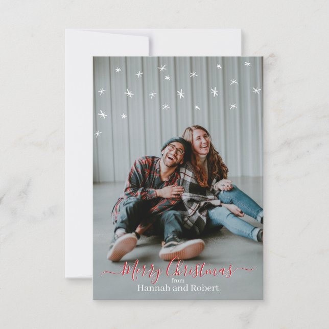 Remerciements Carte de Noël Personnalisée  (Devant)