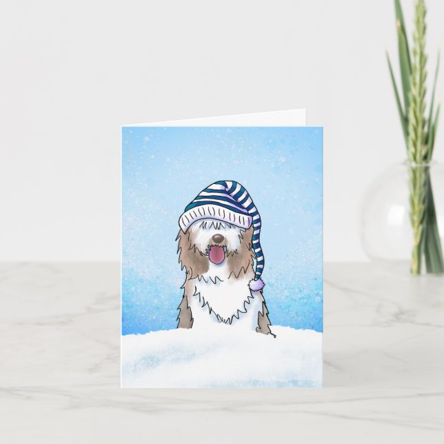 Remerciements Carte de Noël pour chien de garde anglais (Devant)