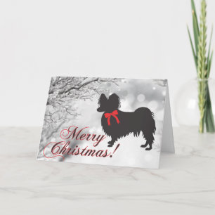 Remerciements Carte de Noël pour chien Papillon