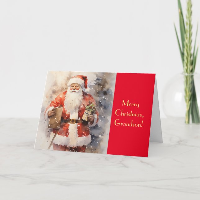 REMERCIEMENTS CARTE DE NOËL POUR GRANDSON ÂGÉ (Devant)