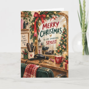 Remerciements Carte de Noël pour un incroyable coiffeur