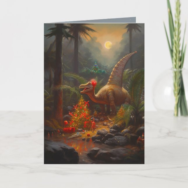 Remerciements Carte de Noël préhistorique (Devant)