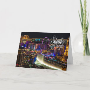 Remerciements Carte de Noël Silence Night Las Vegas
