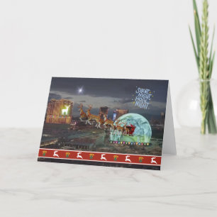 Remerciements Carte de Noël Silencieuse de Las Vegas