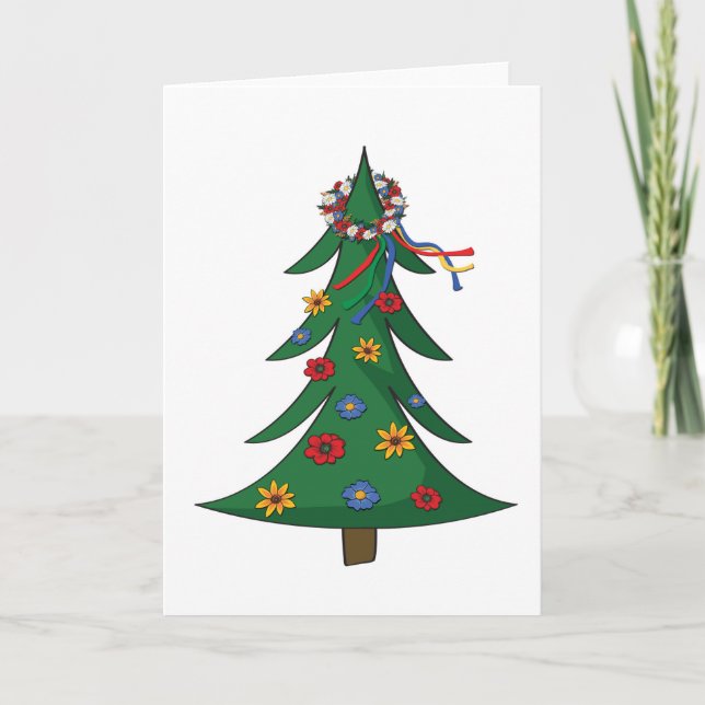 Remerciements Carte de Noël - Vinok ukrainien (Devant)