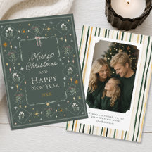 Carte de Noël vintage de famille