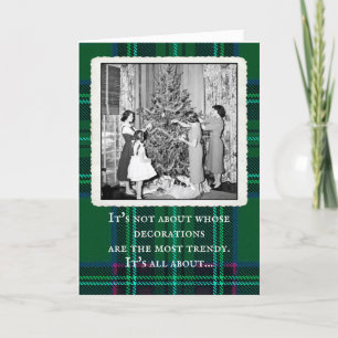 Remerciements Carte de Noël Vintage "Pas à propos de décoration 