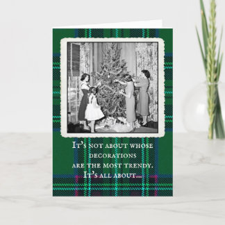Remerciements Carte de Noël Vintage "Pas à propos de décoration
