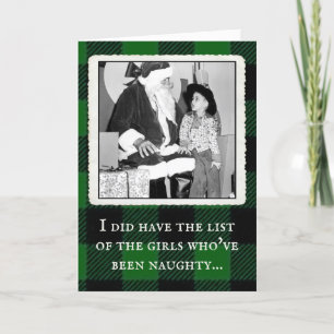 Remerciements Carte de Noël Vintage "Qui a été vilain"
