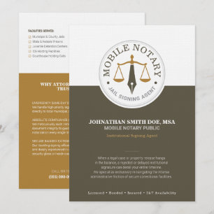 Remerciements Carte de notaire mobile pour signature en prison c