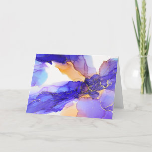 Remerciements Carte de note Abstraite Purple Indigo Cyan Orange
