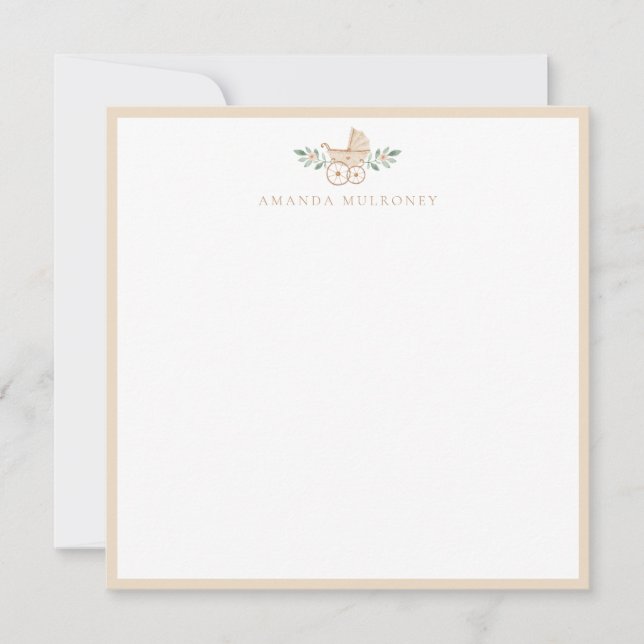 Remerciements Carte de note baby shower Flat Thank you (Devant)