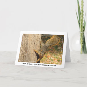 Remerciements Carte de note blanche Grateful Squirrel