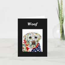 Carte de note blanche pour chien de repérage du La