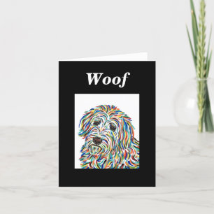 Remerciements Carte de note blanche pour chien Goldendoodle