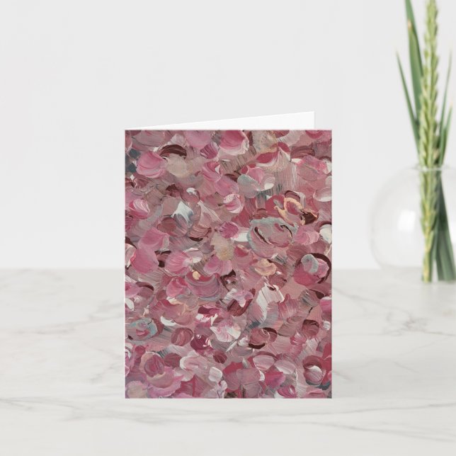 Remerciements Carte de note blanche pour les bulles roses (Devant)