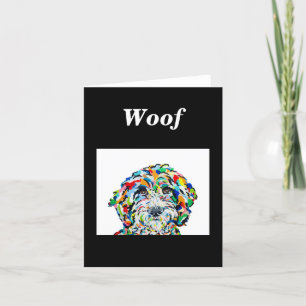 Remerciements Carte de note blanche Sheepadoodle