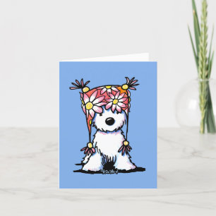 Remerciements Carte de note Casquette florale KiniArt Westie