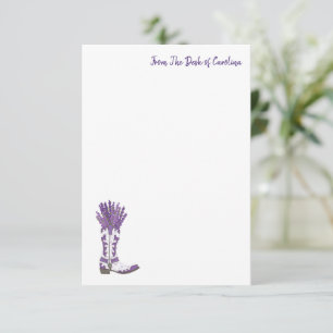 Remerciements Carte de note d'amorçage Lavender Cowboy