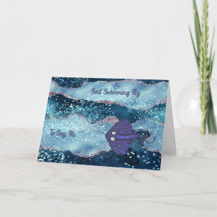 Remerciements Carte de note dans un design Blue Sea