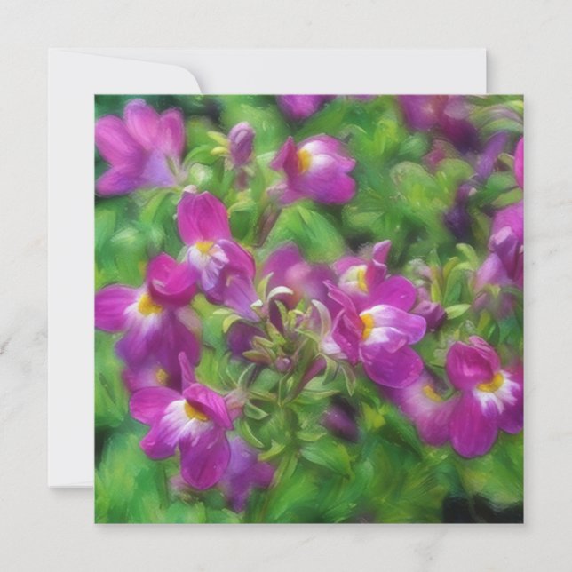 Remerciements Carte de note d'art florale rose rose profond (Devant)