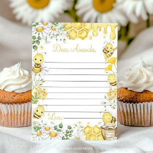 Remerciements Carte de note de capsule temporelle florale Bumble
