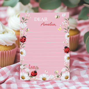 Remerciements Carte de note de capsule temporelle Love Bug Daisy