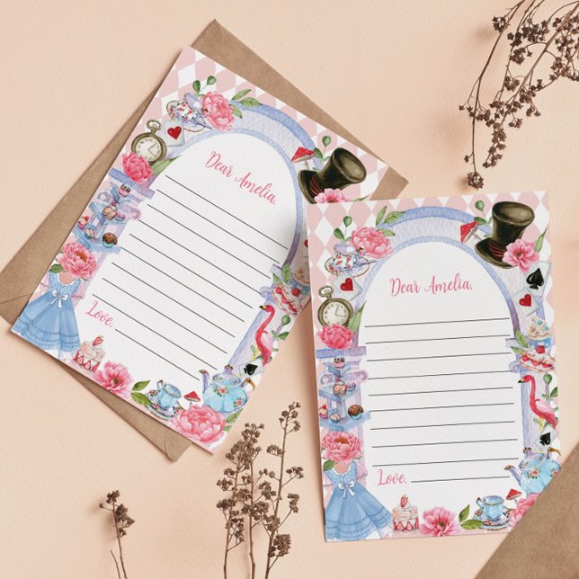 Remerciements Carte de note de la capsule de temps Alice au pays (Créateur téléchargé)