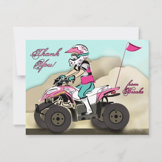 Remerciements Carte de note de l'ATV de Brooke (Devant)
