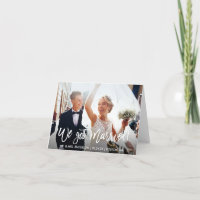 Carte de note de mariage à l'écriture moderne au p