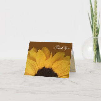 Remerciements Carte de note de remerciement de tournesol