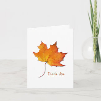 Remerciements Carte de note de remerciement Maple Leaf