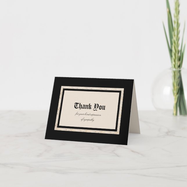 Remerciements Carte de note de remerciement Sympathy - Design cl (Devant)