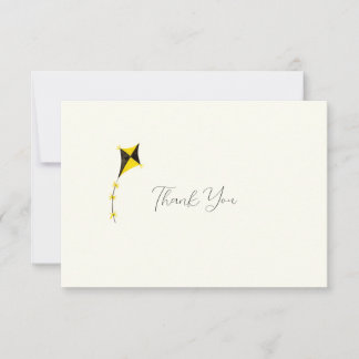 Remerciements Carte de note de sortie de cerf-volant Aquarelle