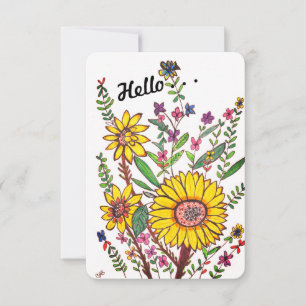 Remerciements Carte de note de tournesol