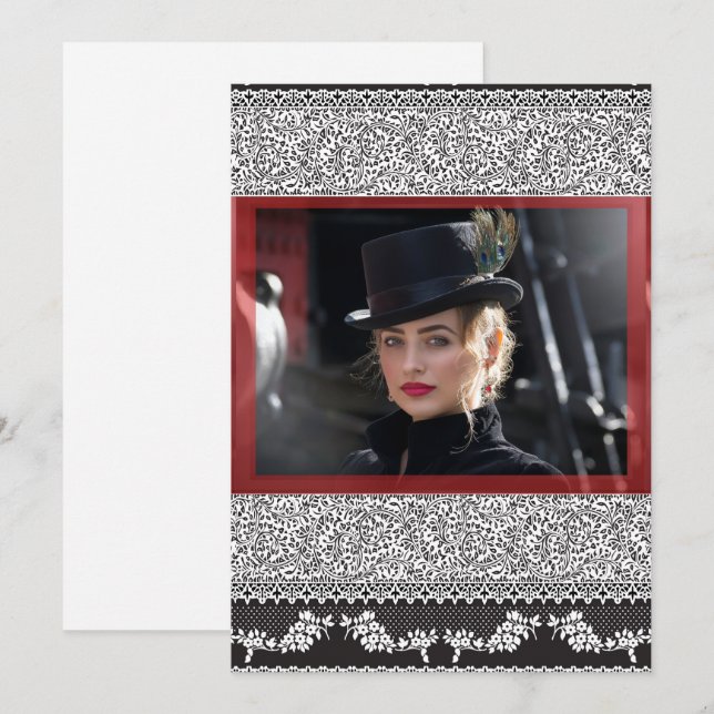 Remerciements Carte de note Edwardian (Devant / Derrière)