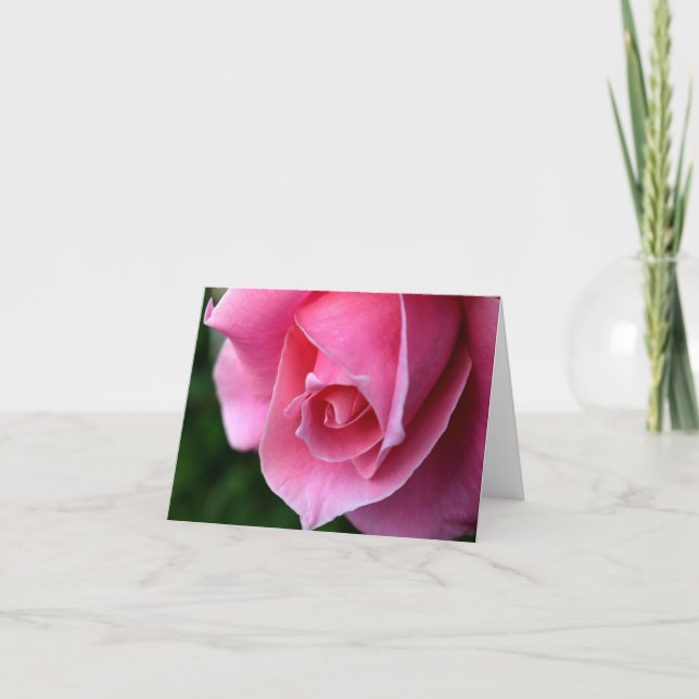 Remerciements Carte de note élégante de rose de rose (Devant)