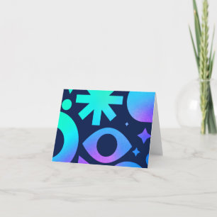Remerciements Carte de note Evil Eye Cosmic Teal Purple Mystique
