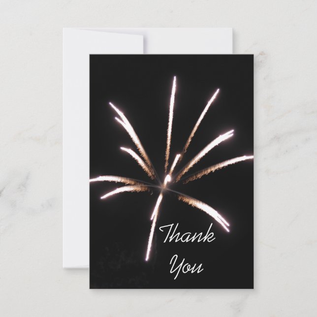 Remerciements Carte de note Fireworks Flat Thank you (Devant)