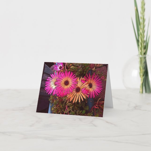Remerciements Carte de note Gerbera Daisies (Devant)