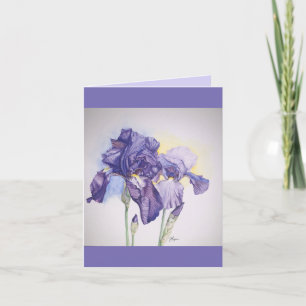 Remerciements Carte de note Iris