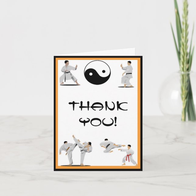 Remerciements Carte de note Karate Thank You (Devant)