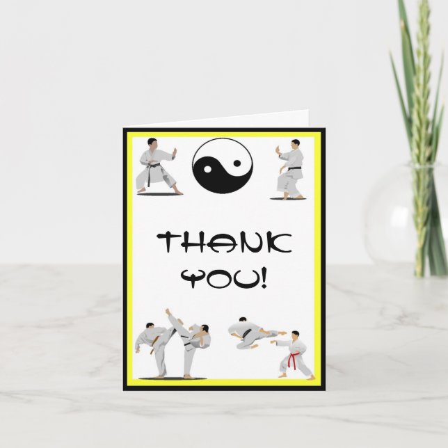 Remerciements Carte de note Karate Thank You (Devant)