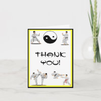 Carte de note Karate Thank You