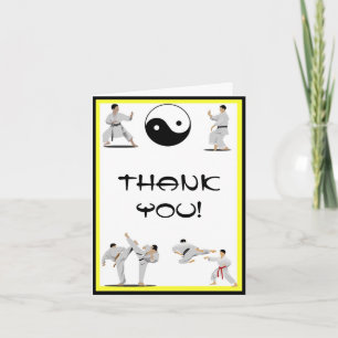 Remerciements Carte de note Karate Thank You